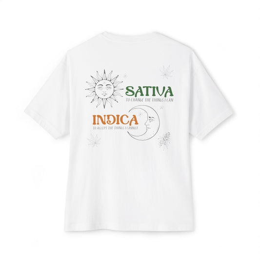 Sativa & Indica Graphic Tee — Sun & Moon Cannabis Shirt